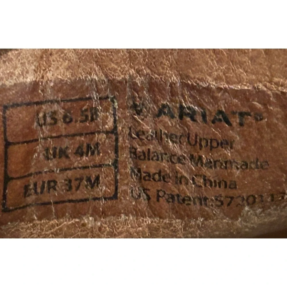 Ariat Sandals Del Ray Leather‎ Black Brown Adjustable Sz 6.5 B